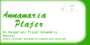 annamaria plajer business card