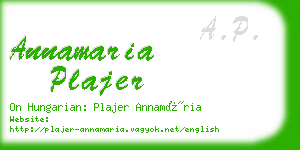 annamaria plajer business card